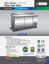 9 Pan Pizza Prep Table, PP67-9-HC